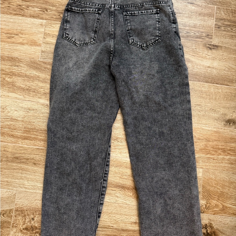 Women's Distressed Gray Jeans - Picture 2 of 7